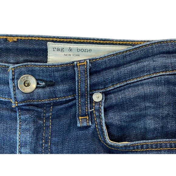 rag & bone Size 26 x 27 Nina High Rise Ankle Skinny Frayed Hem Distressed Knee - Picture 4 of 9